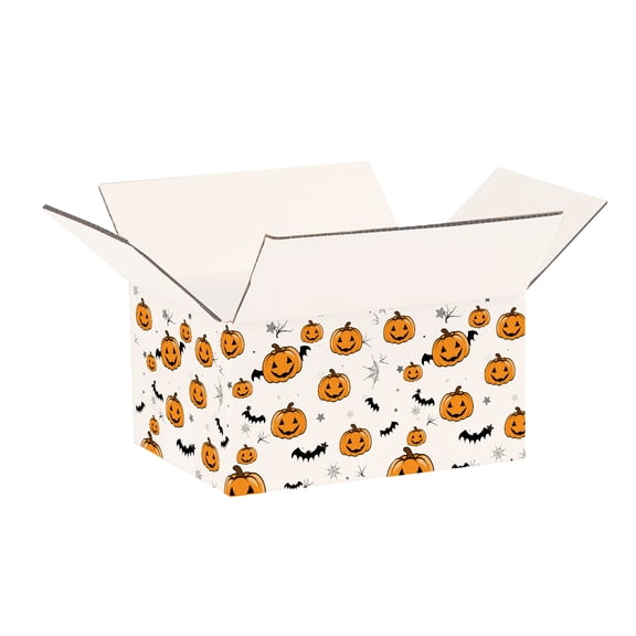 Ucanpack Halloween Packing Boxes 9x7x4 inch - 100 Pack Pumpkins Printed Square Halloween Boxes - Holiday Shipping Box Made in USA Halloween Shipping Boxes Large