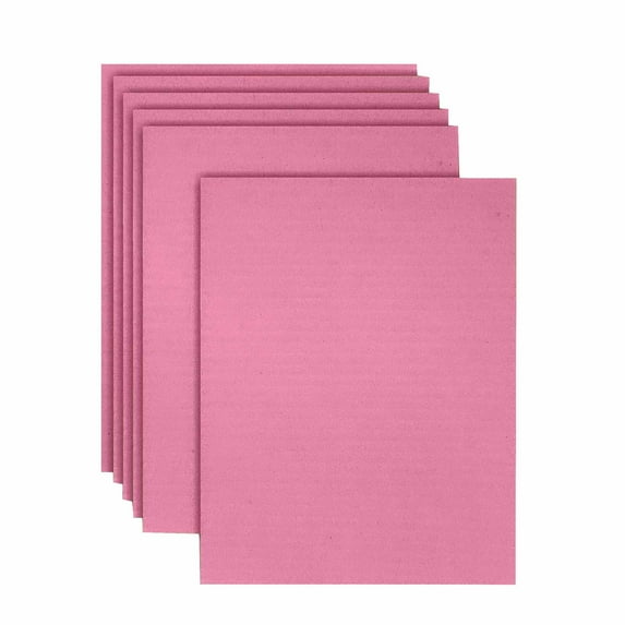 Ucanpack 1/8" Thick B Flute Corrugated Cardboard Sheet 100 Pack, 29x15 " Pink Corrugated Board Sheets Large, Packaging Sheet, Inserts, Shipping, Dividers, Mailing, School Projects