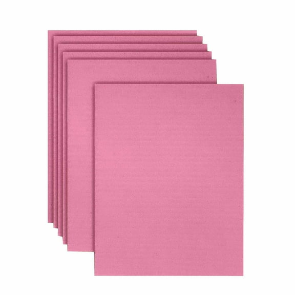 Ucanpack Pink Corrugated Cardboard Sheet 34 x 12" (Kraft Back) - 100 Pack Color Corrugated Sheets Made in USA for Crafts, Shipping, Packing, Mailing, Dividers, Inserts, DIY Projects