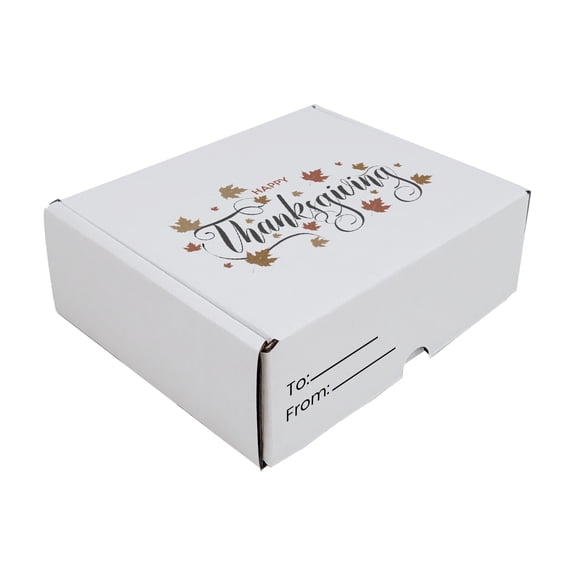 Ucanpack Thanksgiving Packaging Boxes 100 Pcs, 7x7x7" Inch Thanksgiving Party Box, 1/8 Thick Printed Corrugated Carton Made In USA, Holiday Gift Boxes For Shipping, Cute Moving Box