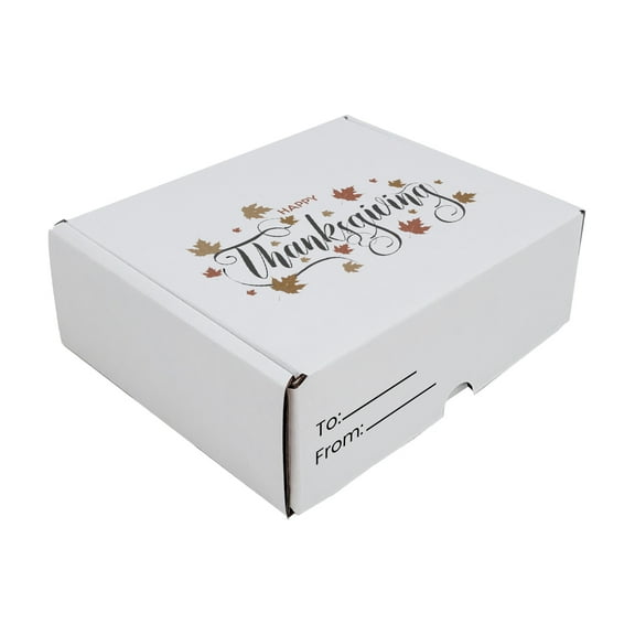 Ucanpack Thanksgiving Printed Mailer Box 50 Pcs, 5x5x3" Boxes For Shipping, Made In USA- Corrugated Mailer Box, White Boxes For Packaging Small Business, Packing Supplies