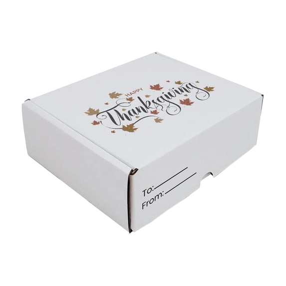 Ucanpack Thanksgiving Mailer Box 9¼ x 7¾ x 1¼" - 50 Pack Maple & Oak Printed Small Christmas Boxes - Holiday Shipping Box Made In USA Holiday Gift Box Gift Shipping Boxes
