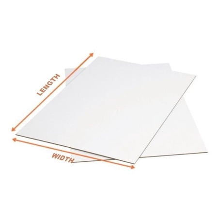 Ucanpack 33x14 Corrugated Cardboard Sheet White Made in USA- (Kraft Back) 100 Pcs Corrugated Sheets for DIY Crafts Supplies, Inserts, Shipping, Dividers, Mailing, School Projects
