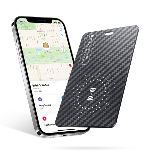 Ucard Ultra-Thin Bluetooth Wallet Tracker Card, Rechargeable Item Locator (Carbon Fiber)
