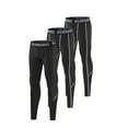 thumbnail image 1 of Uccdo 1/3 Pack Boys' Compression Leggings Pants Tights Athletic Base Layer for Sports Running Hockey Basketball, Size 5-11 Years, 1 of 8