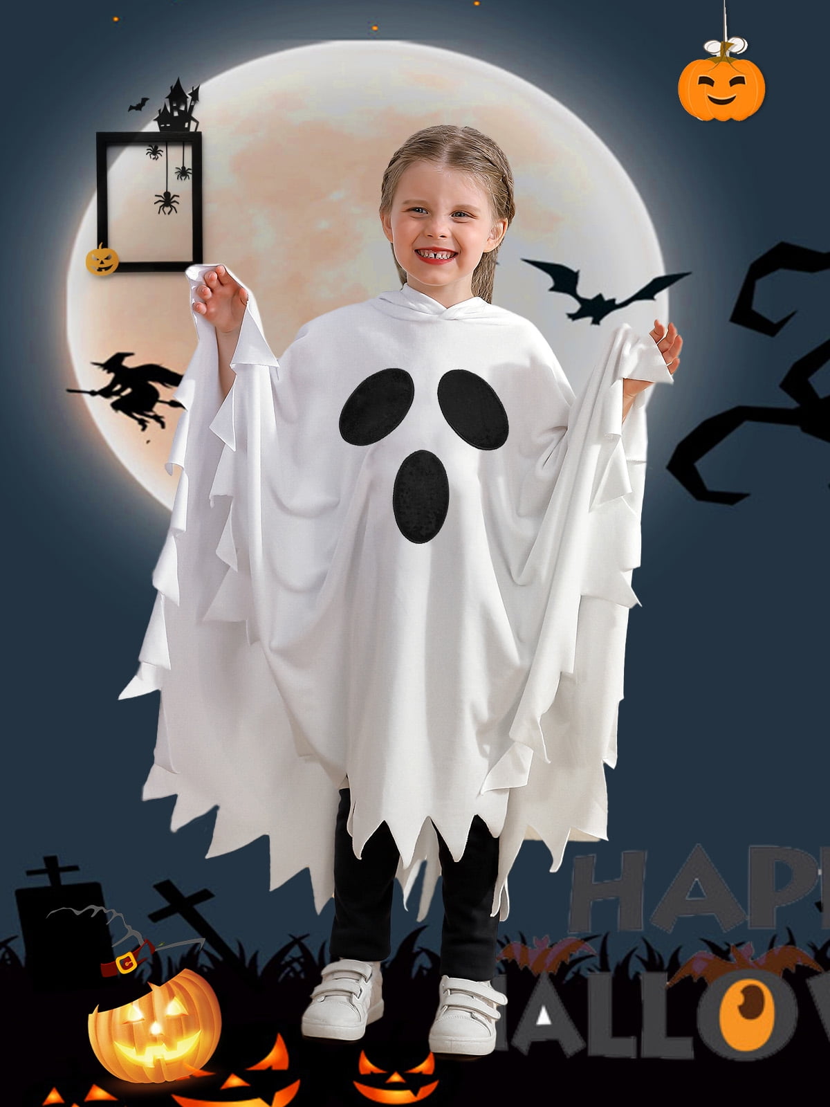 Aunavey Toddler Ghost Cloak Halloween Costume For Oman
