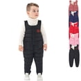 thumbnail image 1 of Uccdo 12M-5T Toddler Boys Girls Winter Down Snow Pants Overalls Snowsuit Kids Warm Snow Bibs Zipper Jumpsuits, 1 of 8
