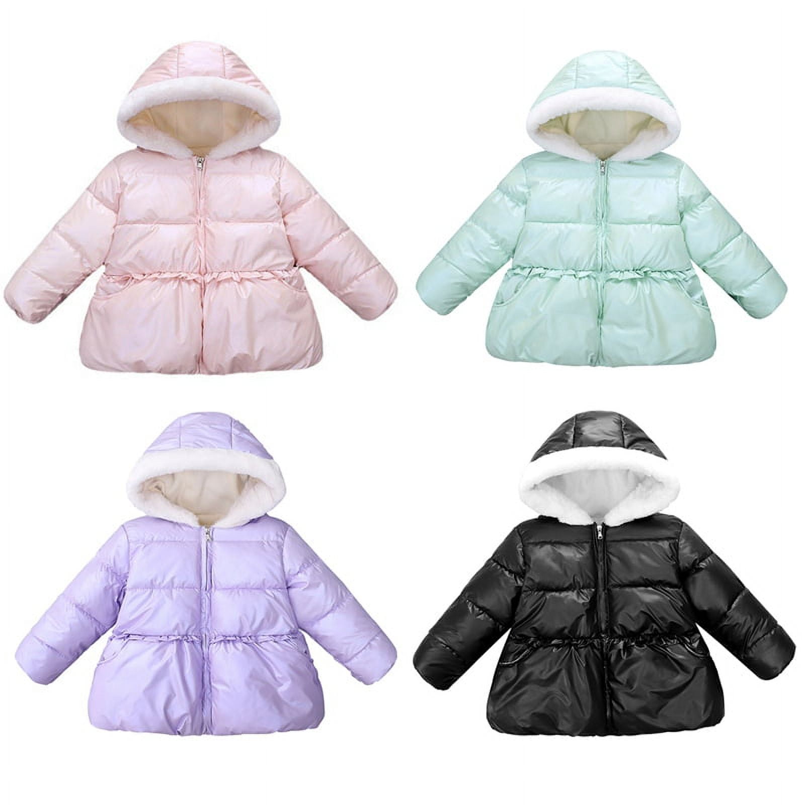 Uccdo 12M6T Toddler Girls Winter Fleece Lined Coats Puffer Jackets