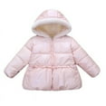thumbnail image 1 of Uccdo 12M-6T Toddler Girls Winter Fleece Lined Coats Puffer Jackets Kids Zipper Hooded Coat Outwear, 1 of 7