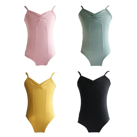Uccdo 2-14Y Toddler Big Girls Sleeveless Ballet Dance Leotards Backless Ballet Leotard Dancewear