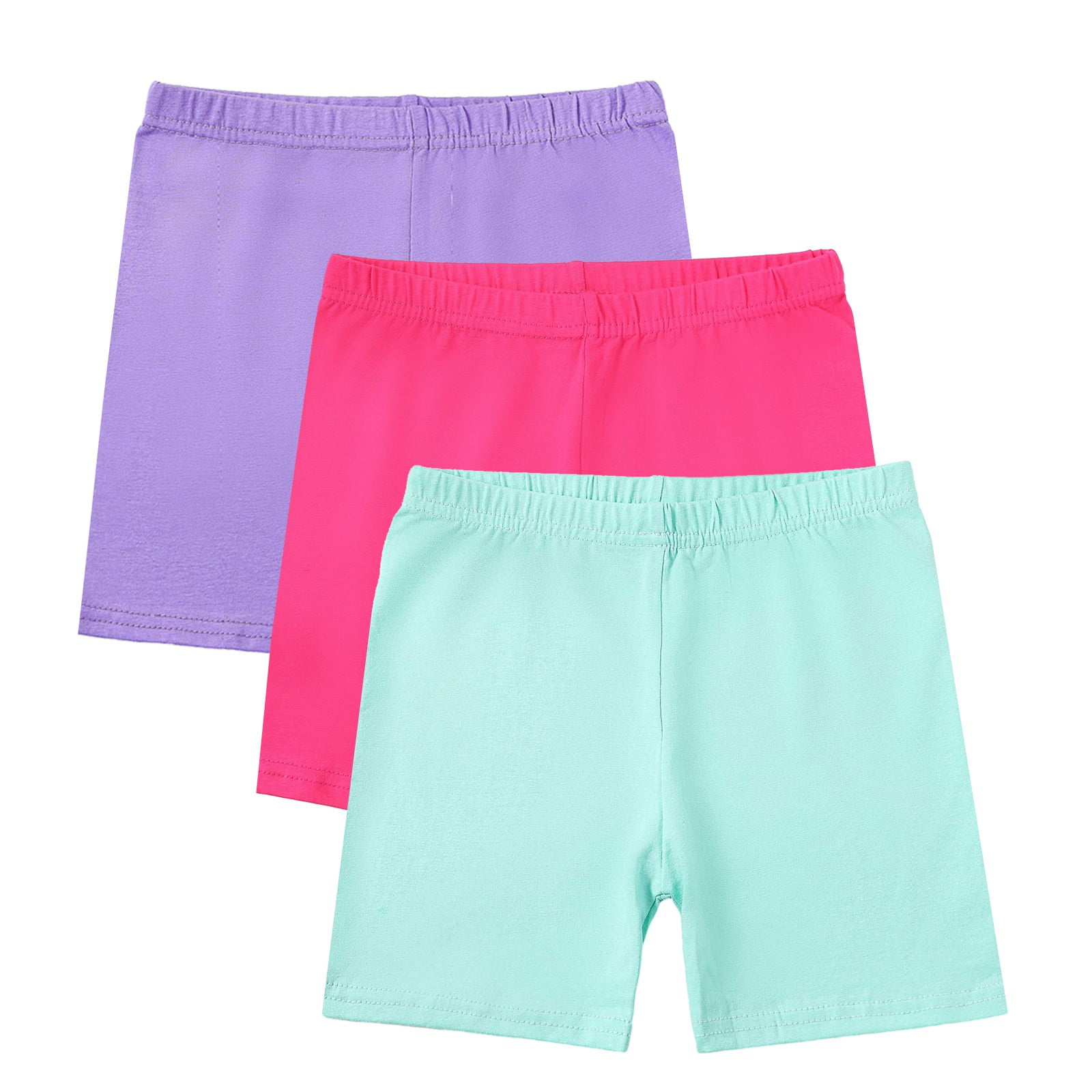 Uccdo 2/3/4 Pack Girls Cotton Shorts Toddler Girl Bike Shorts Dance