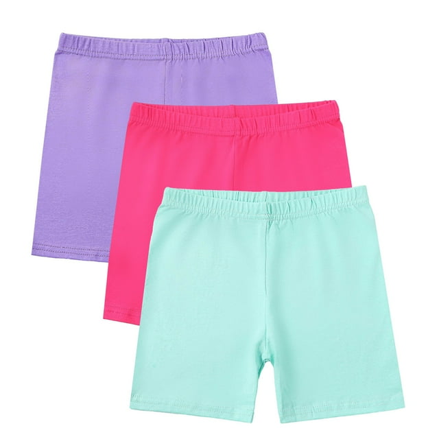 Uccdo 2/3/4 Pack Girls Cotton Shorts Toddler Girl Bike Shorts Dance