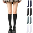 thumbnail image 1 of Uccdo 2/4 Packs Girls Knee High Socks Boys School Uniform Socks Kids Seamless Soccer Socks Cotton Long Socks, 1 of 8