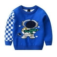 thumbnail image 1 of Uccdo 2-7T Toddler Boys Girls Crewneck Cartoon Astronaut Knit Sweaters Long Sleeve Sweatshirts Pullover Tops, 1 of 8
