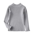 thumbnail image 1 of Uccdo 2-7T Toddler Girls Casual Turtleneck Knit Sweaters Long Sleeve Solid Pullover Blouse Tops, 1 of 4
