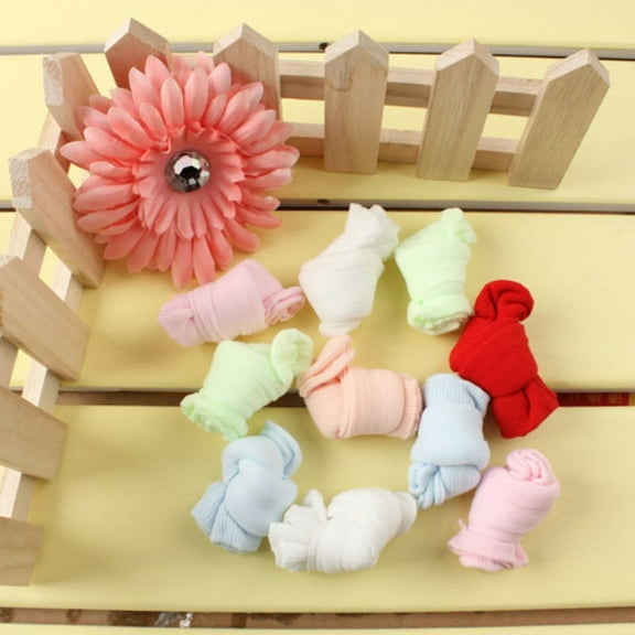 Uccdo 2 Pair Baby Boys Girls Cotton Socks Toddler Solid Color Socks Leg Warmers, Random Color, 0-4T