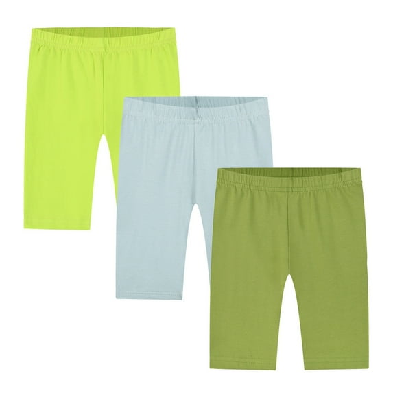 Uccdo 3-Pack Toddler Girls Casual Cotton Capris Half Leggings Stretch 1/2 Tights Sports Dance Shorts 2-8T