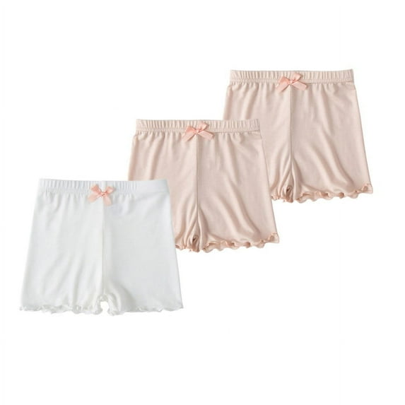 Uccdo 3 Packs Girls Dance Bike Shorts Under Dress Shorts Underwear Undershorts for Gym Sports, Playground, Under Skirts For Toddler Little Girls 3-10 Years Old