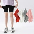 thumbnail image 1 of Uccdo 3 Packs Little Girls Summer Solid Leggings Capris Modal 1/2 Pants, Toddler Sports Dance Shorts Half Legggings 3-10 Years, 1 of 7