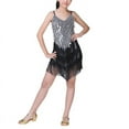 thumbnail image 1 of Uccdo 4-13T Girls Dance Outfits Ballroom Dresses Kids Sequins Fringed Jazz Tango Latin Dance Dress Performance Dancewear, 1 of 2