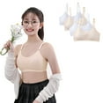 thumbnail image 1 of Uccdo 4-Pack Girls Casual Eveyday Bra Sets 9-16T Teens Girl Adjustable Strap Training Bra Wireless Padded Crop Cami Sports Bra, 1 of 8