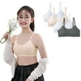 thumbnail image 1 of Uccdo 4-Pack Girls Casual Eveyday Bra Sets 9-16T Teens Girl Adjustable Strap Training Bra Wireless Padded Crop Cami Sports Bra, 1 of 8