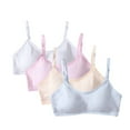 thumbnail image 1 of Uccdo 4 Packs Teens Girls Adjustable Strap Solid Training Bra Sets Wireless Padded Crop Cami Sports Bra 10-16T, 1 of 8