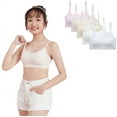 thumbnail image 1 of Uccdo 5 Packs Teens Girls Wireless Padded Training Bra Sets Adjustable Strap Crop Cami Sports Bra, 10-16 Years, 1 of 8