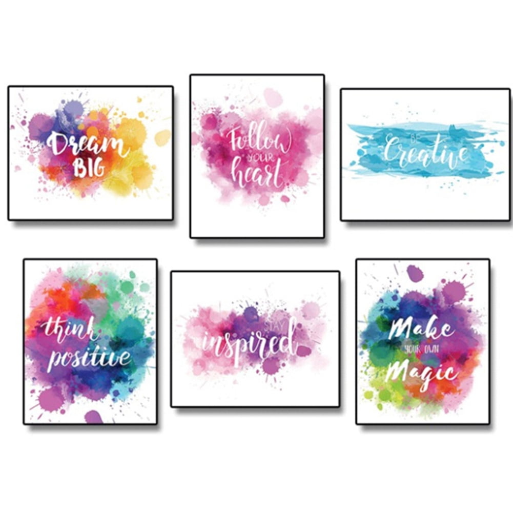 Uccdo 6/9Pcs Outer Space/Inspirational Wall Art Quotes Prints For Kids  Teens Bedroom Decor, 8 x 10 Inch, Unframed Canvas Motivational Painting  Artwork ..., image size:1001x1001