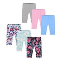 thumbnail image 1 of Uccdo 6-Pack Toddler Girls Casual Cotton Capris Half Leggings Stretch 1/2 Tights Sports Dance Shorts 2-8T, 1 of 8
