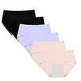 thumbnail image 1 of Uccdo 8-16T Teens Big Girls Ice Silk Underwear Hipster Briefs Undies Panties for Women Teenager Girls Pack of 6, 1 of 8