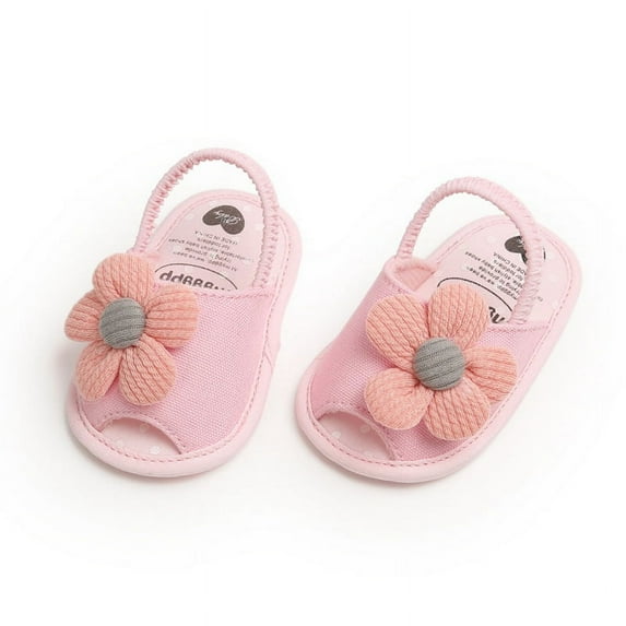Uccdo Baby Girl Flower Sandals Shoes Newborn Anti-Slip Summer Falts Shoes+Headband