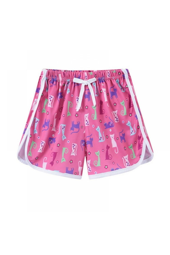 Boys Girls Summer Beach Board Shorts, Kids Quick Dry Swim Trunks, Toddler Athletic Bottom Drawstring Running Shorts 2-7T