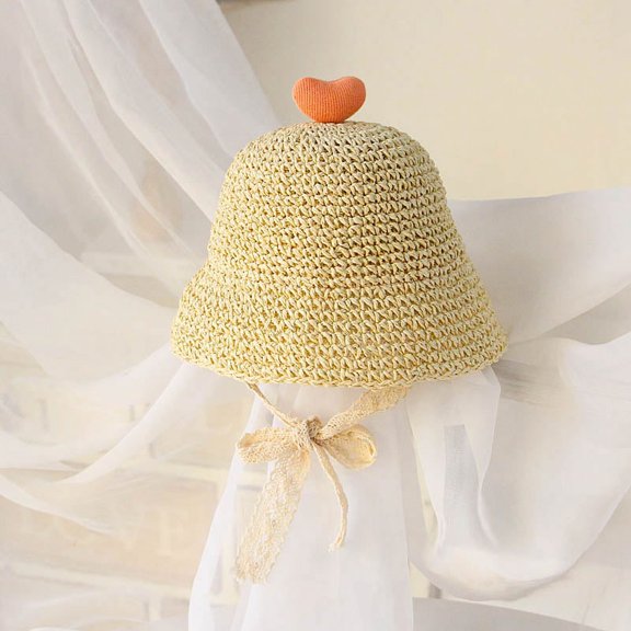 Uccdo Boys Girls Summer Beach Breathable Straw Hats Kids Wide Brim Seaside Holiday Hat Caps