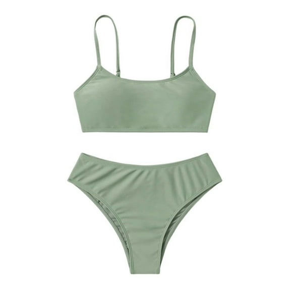 Uccdo Girls Bikinis Swimsuit, Big Girls Floral Bathing Suit Swimwear, 2 Pieces, Size 7-12T