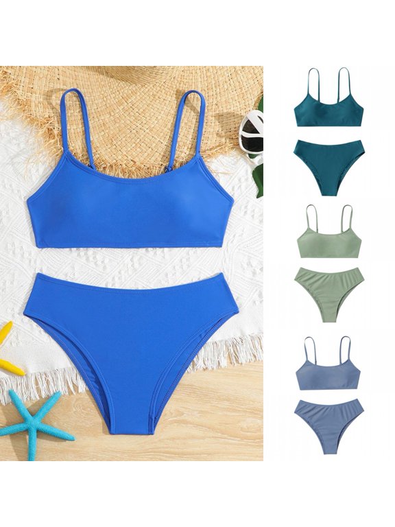Girls Bikinis Swimsuit, Big Girls Floral Bathing Suit Swimwear, 2 Pieces, Size 7-12T