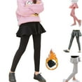 thumbnail image 1 of Uccdo Girls Casual Thicken Fleece Leggings Skaters Tutu Skirts Winter Warm Tights Pants 3-11 Years, 1 of 8