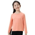 thumbnail image 1 of Uccdo Girls Long Sleeve Athletic Shirts Active Performance Dry Fit Open Back Yoga Tee Shirts 4-12 Years, 1 of 5