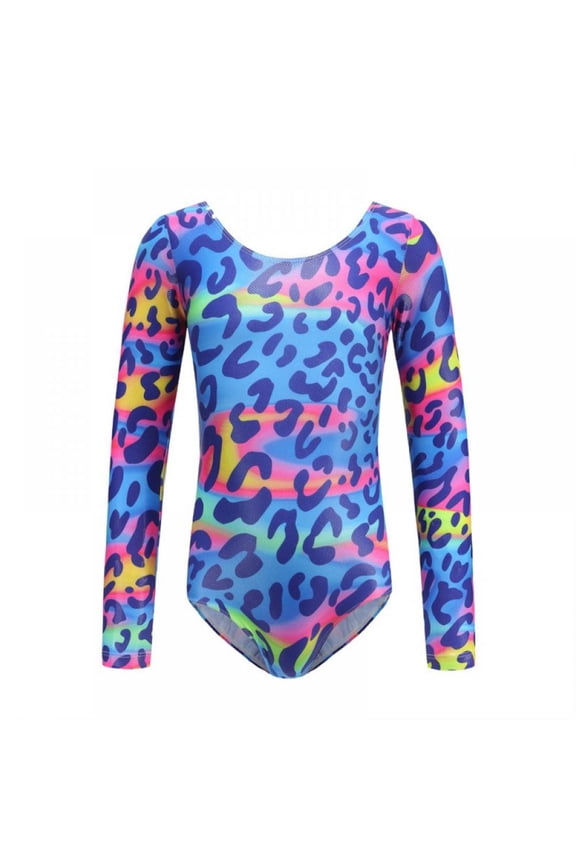 Girls Long Sleeve Gymnastics Leotards Big Girls Quick Dry Tumbling Dancewear Size 5-13 Years
