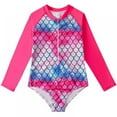 thumbnail image 1 of Uccdo Girls Long Sleeve One-Piece Swimsuit Kids Beach Swimming Bathing Suit Swimwear 2-12Y, 1 of 8
