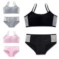 thumbnail image 1 of Uccdo Girls Matching Training Bra Panties Set Seamless Sports Bralette Underwear Set, 3 Pack, 1 of 3