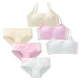 thumbnail image 1 of Uccdo Girls Matching Training Bra Panties Set Seamless Sports Bralette Underwear Set, 3 Pack, 1 of 3