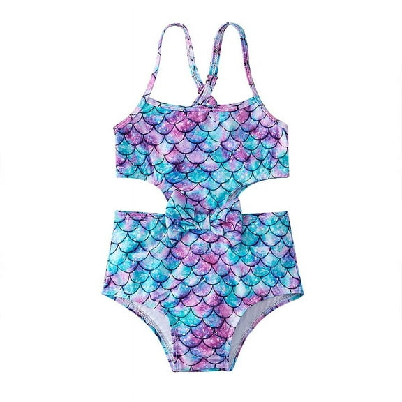 Uccdo Girls One-Piece Swimsuits, Little Girls Bikini Bathing Suit, Toddler Girls Swimwear Beach Wear, 2-11T