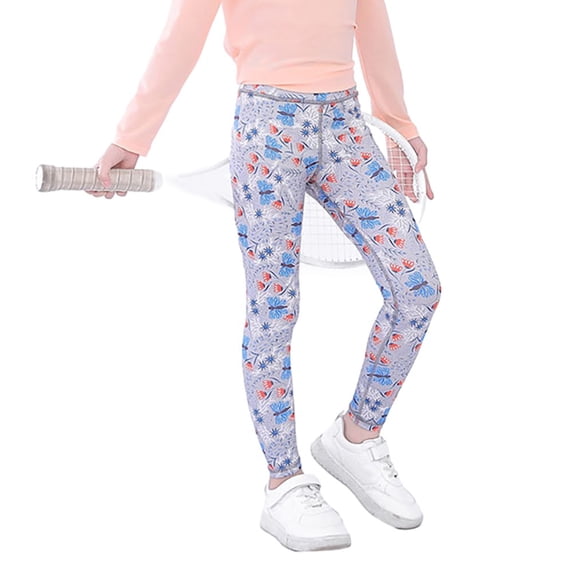 Uccdo Girls Quick Dry Athletic Dance Leggings Fitness Running Yoga Skinny Pants Activewear 4-11T