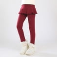 thumbnail image 1 of Uccdo Girls Winter Warm Fleece Lined Leggings Kids Thicken Skirt Tights Stretch Pants For Teenage/Little Girls 3-11Y, 1 of 7