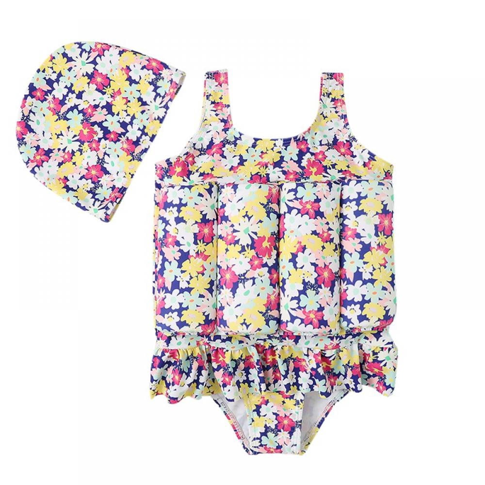 Uccdo Kid Toddler Girls Floatation Swimsuit with Adjustable Buoyancy