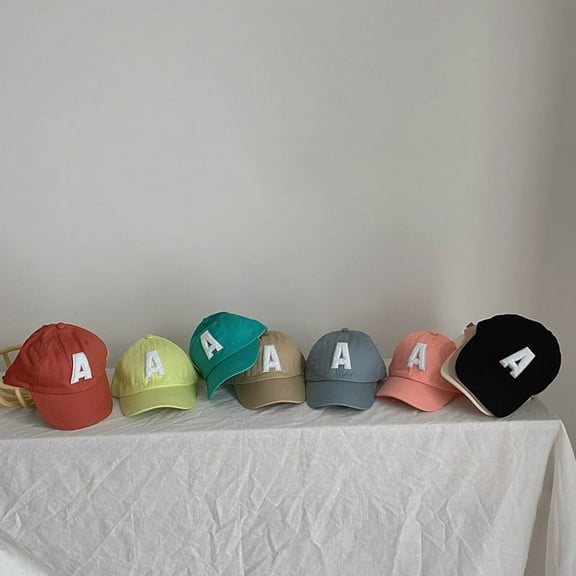 Uccdo Kids Boys Girls Letter A Sun Hats Children's Classic Baseball Cap, 20.4 Inch