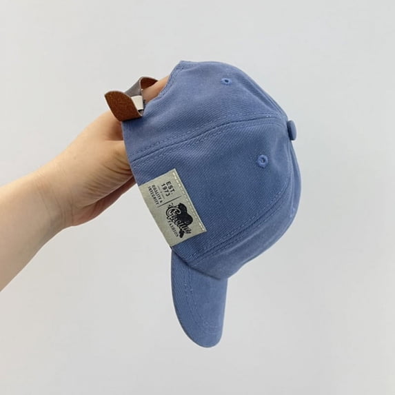 Uccdo Kids Faux Suede Baseball Caps Sun Hats Children's Adjustable Hat With Cloth Patch, 1-6T