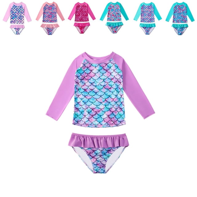 Uccdo Kids Girls Two-Pieces Swimsuits Swimwear Children Beach Wear ...