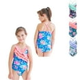 thumbnail image 1 of Uccdo Little Girls Summer One-Piece Swimsuits Strap Bathing Suit, Teenage Girls Floral Bikinis Swimwear, 4-12 Years, 1 of 4
